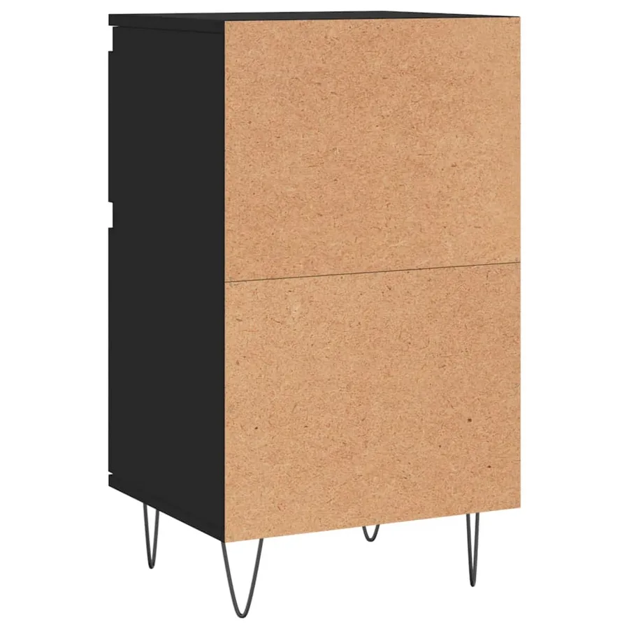 Buffets 2 pcs noir 40x35x70 cm bois d’ingénierie - 9
