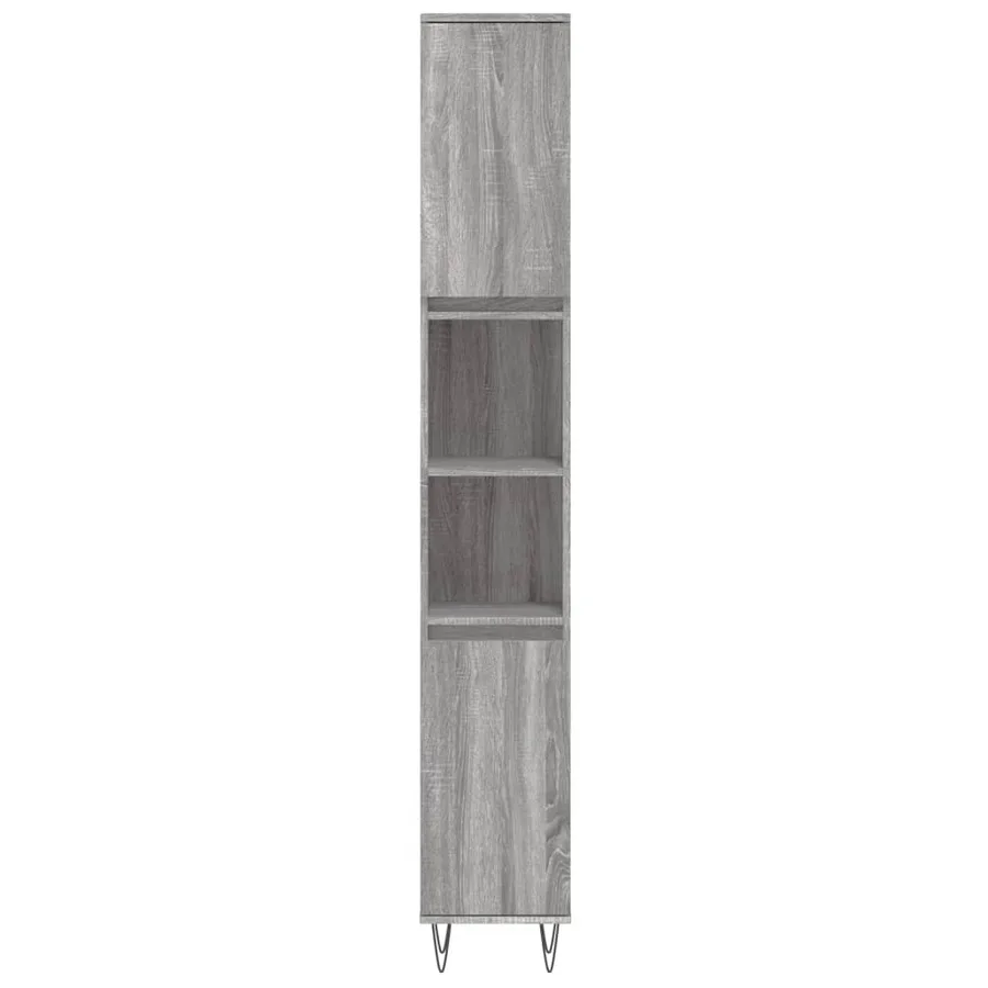 Ensemble d'armoires de salle de bain 3 pcs sonoma gris - 10
