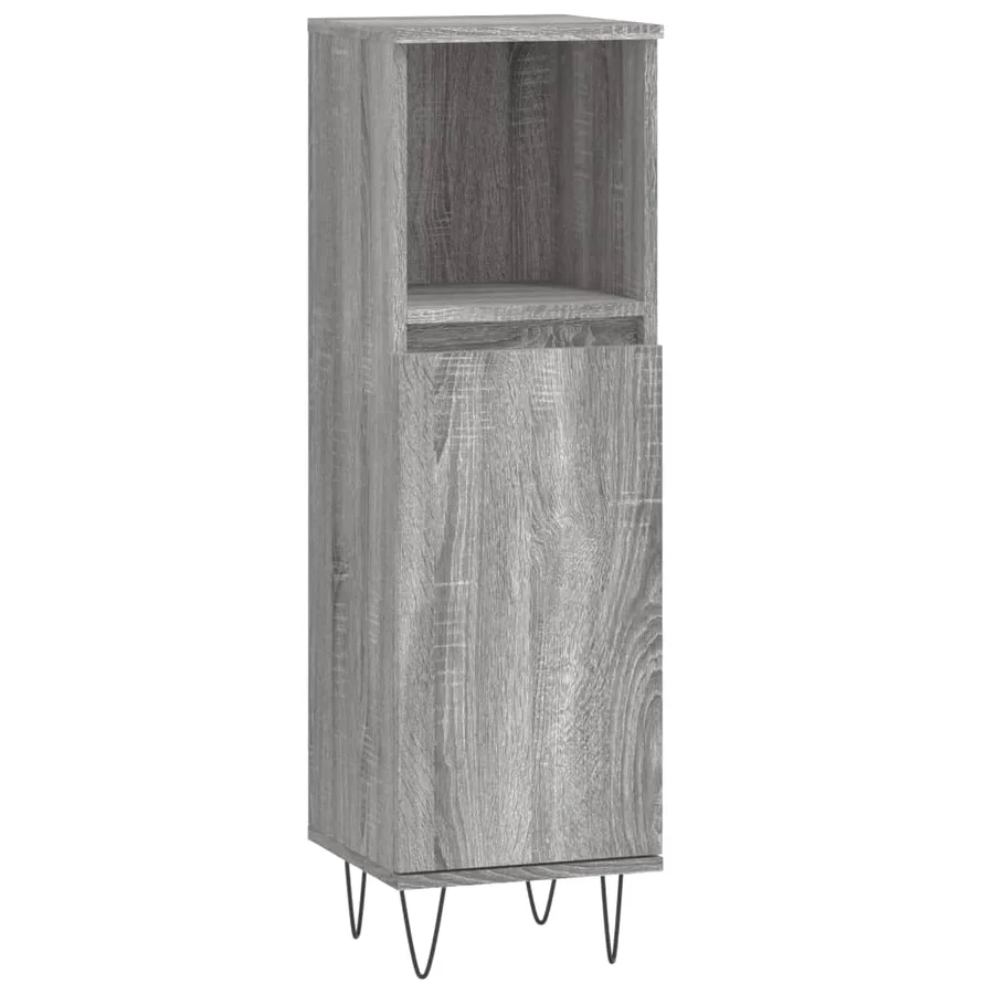 Ensemble d'armoires de salle de bain 3 pcs sonoma gris - 7