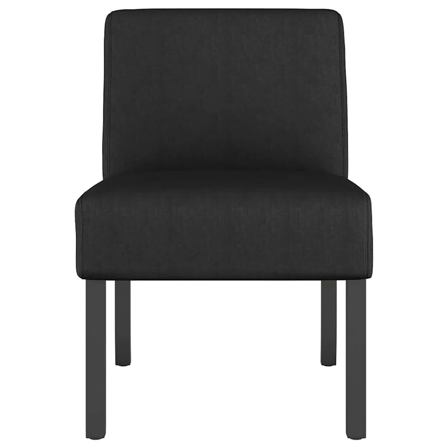Fauteuil sans accoudoirs noir tissu - 3