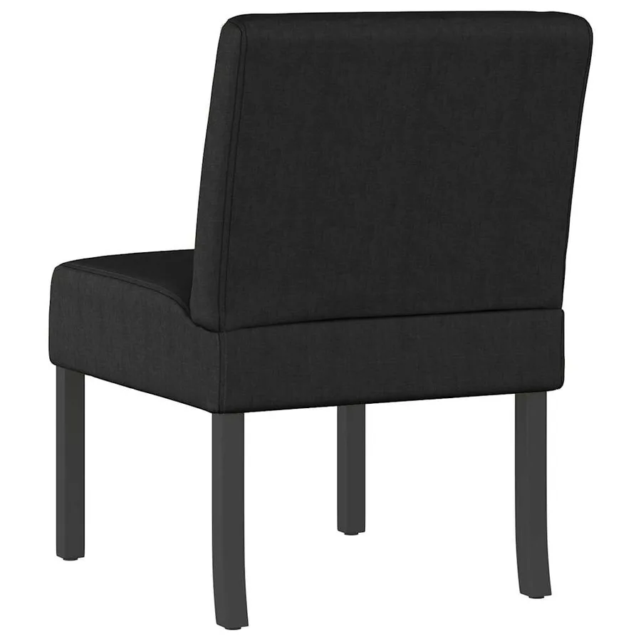 Fauteuil sans accoudoirs noir tissu - 5