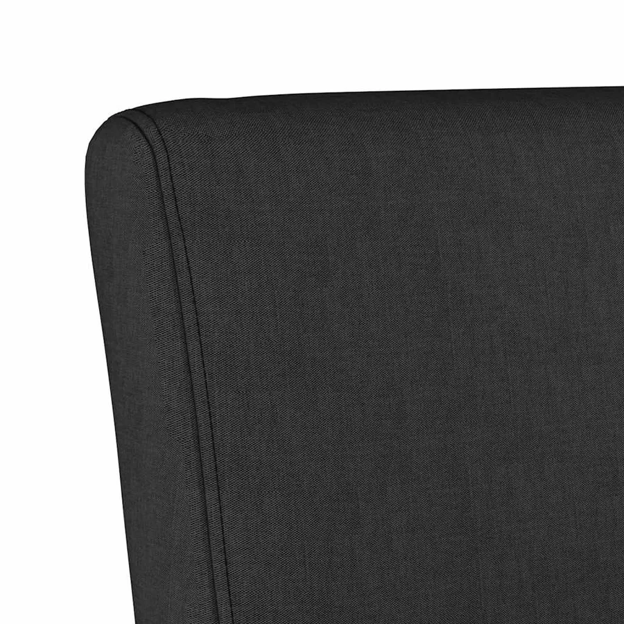 Fauteuil sans accoudoirs noir tissu - 6