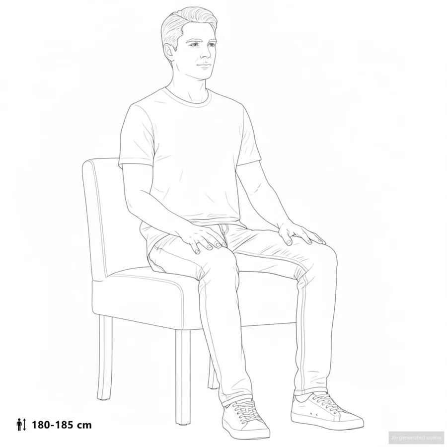 Fauteuil sans accoudoirs noir tissu - 9
