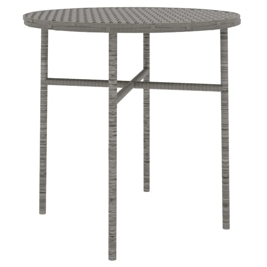 Ensemble à manger de jardin 3 pcs Résine tressée Gris - 5