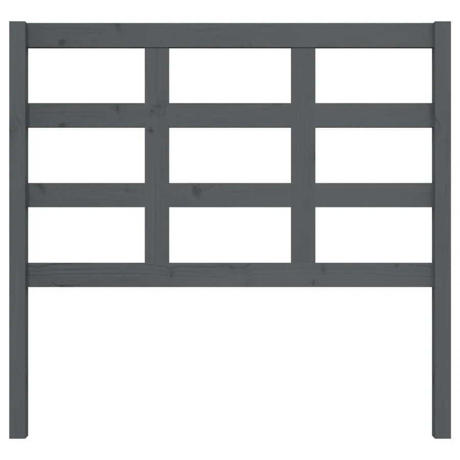Tête de lit Gris 105,5x4x100 cm Bois massif de pin - 3