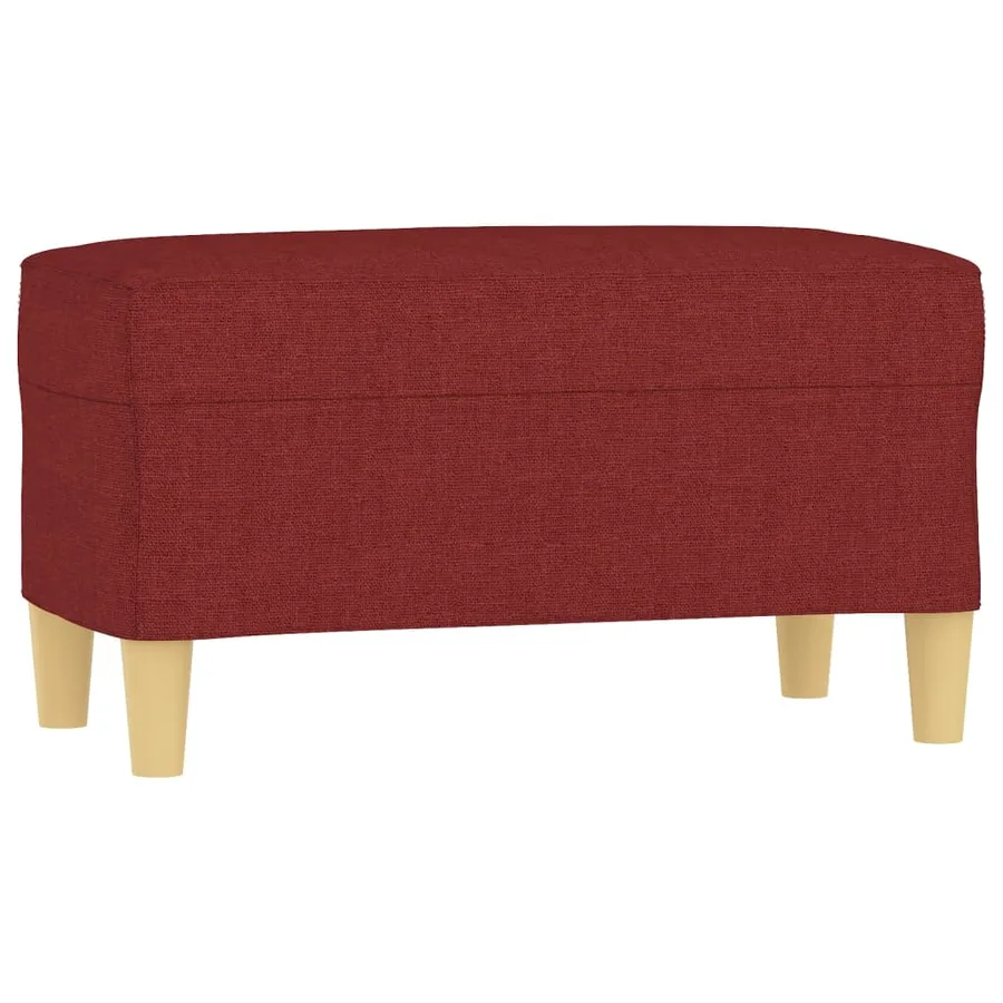 Banc Rouge bordeaux 70x35x41 cm Tissu - 2