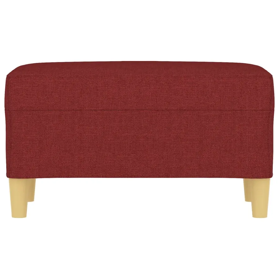 Banc Rouge bordeaux 70x35x41 cm Tissu - 3