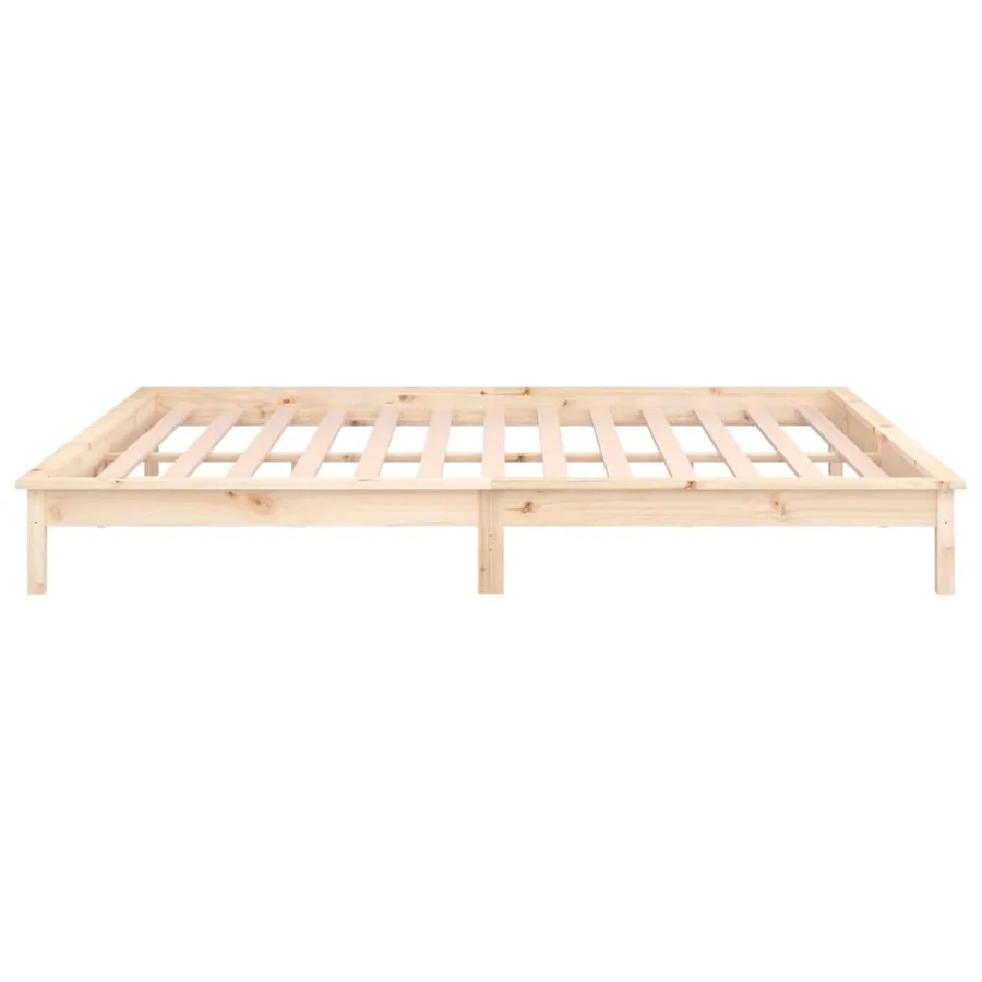 Cadre de lit à LED sans matelas 150x200 cm bois massif - 8
