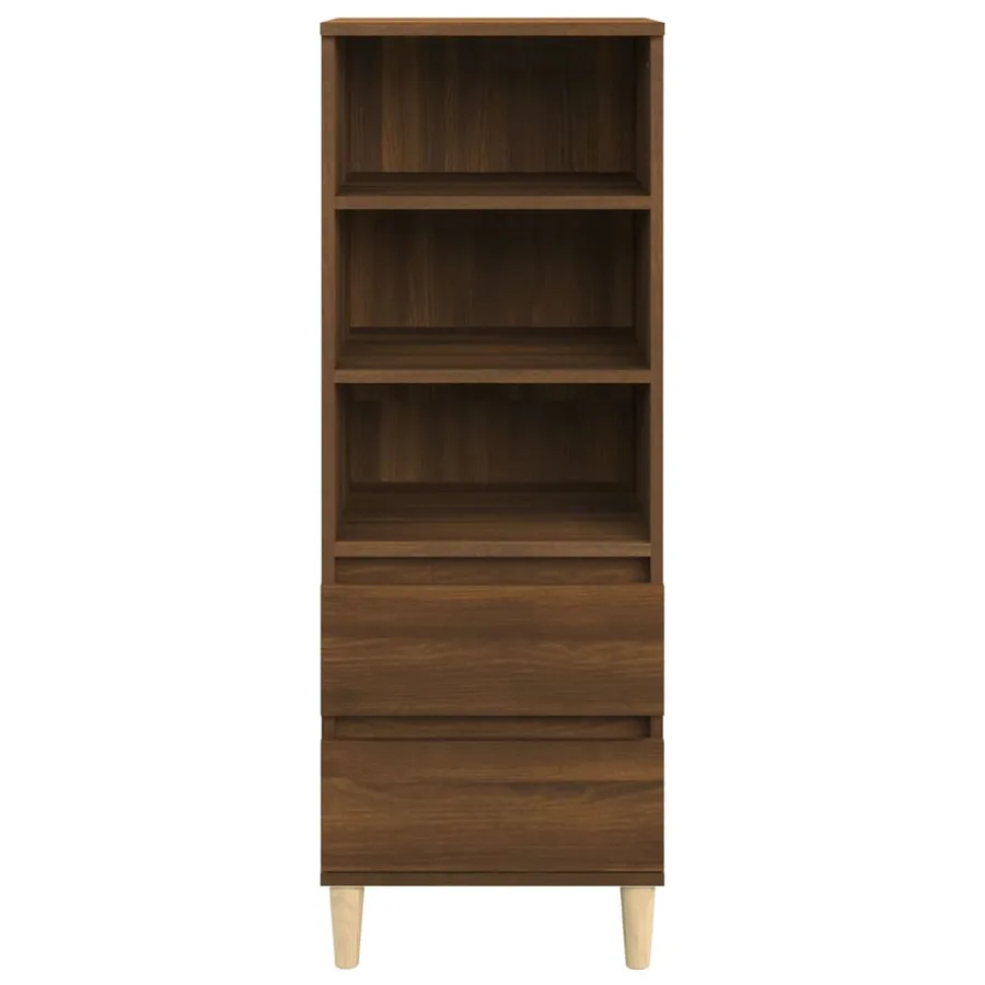 Buffet haut Chêne marron 40x36x110 cm Bois d'ingénierie - 3