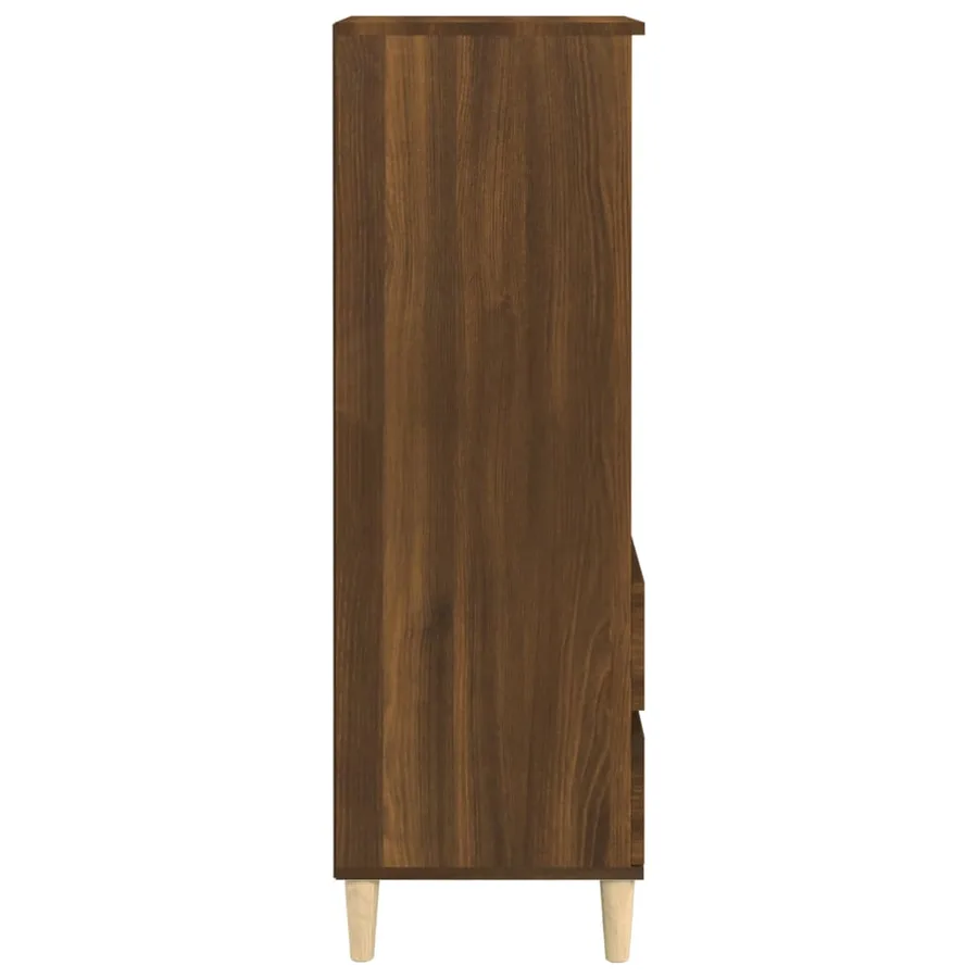 Buffet haut Chêne marron 40x36x110 cm Bois d'ingénierie - 5
