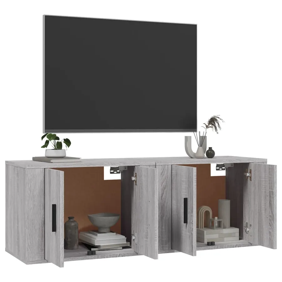 Meubles TV muraux 2 pcs sonoma gris 57x34,5x40 cm - 3
