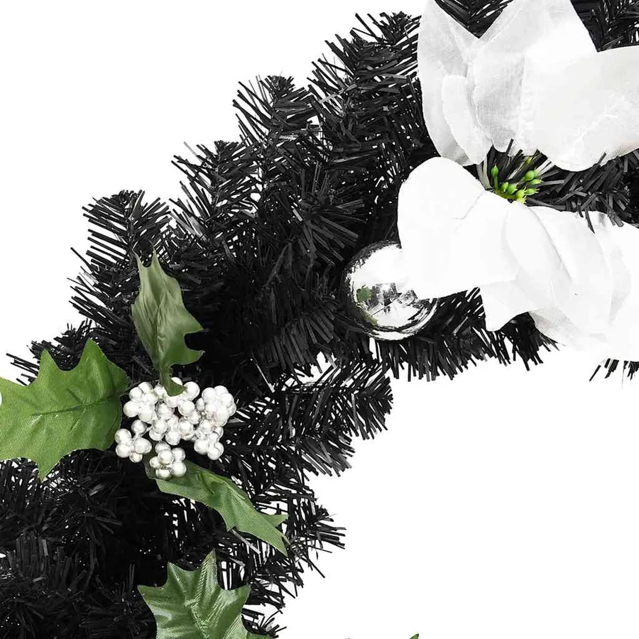 Guirlande de Noël avec lumières LED Noir 2,7 m PVC - 5