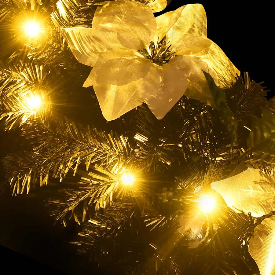 Guirlande de Noël avec lumières LED Noir 2,7 m PVC - 6