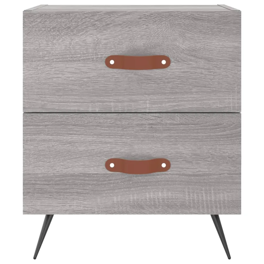 Tables de chevet 2 pcs sonoma gris 40x35x47,5 cm - 6
