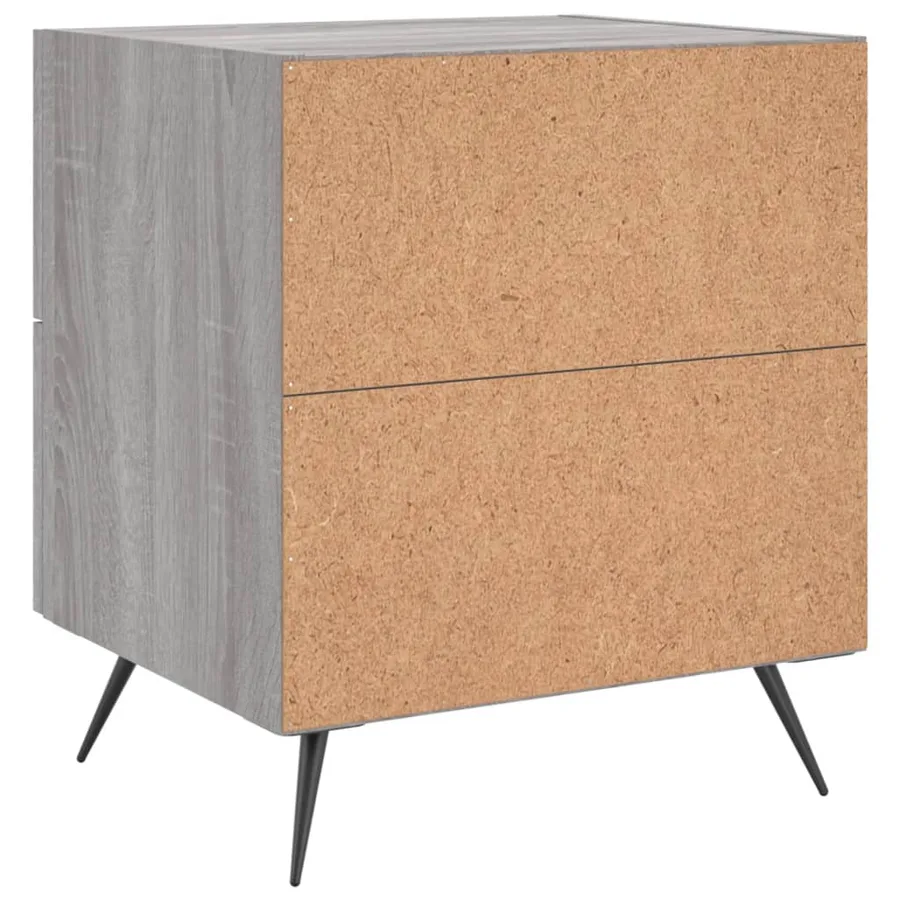 Tables de chevet 2 pcs sonoma gris 40x35x47,5 cm - 9
