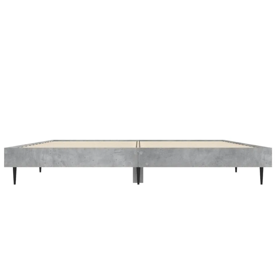 Cadre de lit sans matelas gris béton 135x190 cm - 6