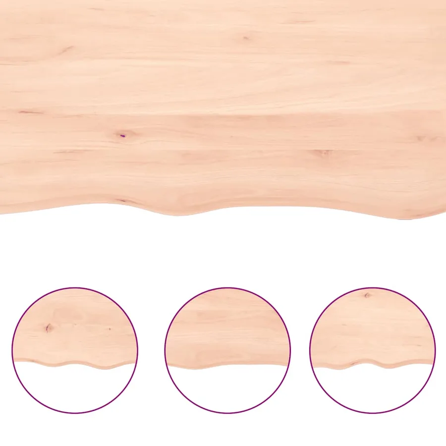 Étagère murale 40x30x(2-4) cm bois de chêne massif non traité - 8