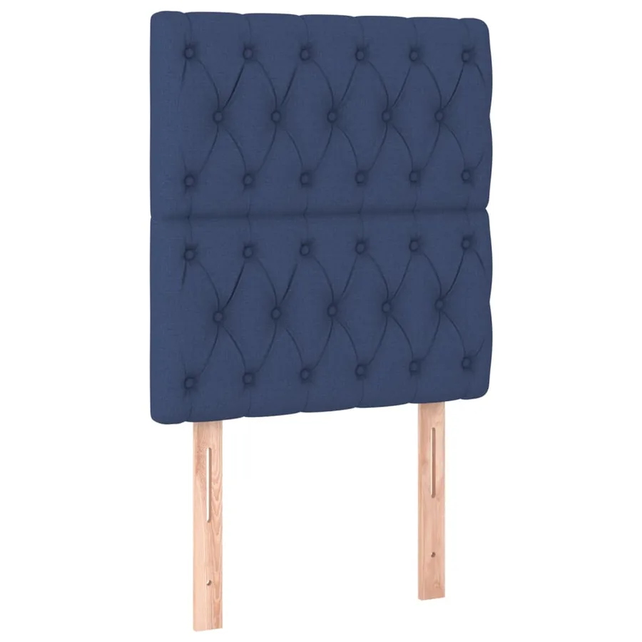 Cadre de lit sans matelas bleu 80x200 cm tissu - 8