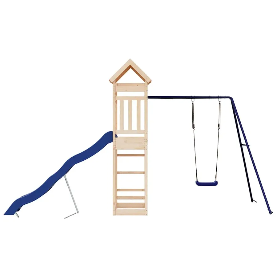 Aire de jeux d'extérieur bois de pin massif - 7