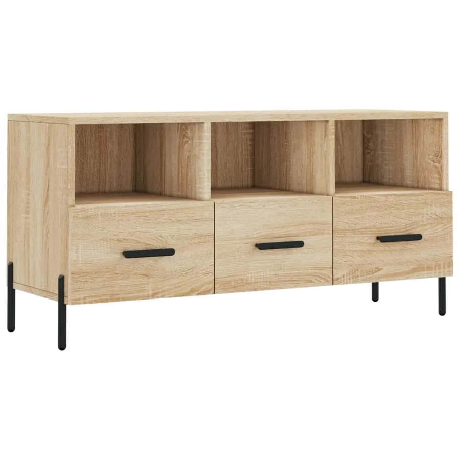 Meuble TV chêne sonoma 102x36x50 cm bois d'ingénierie - 2