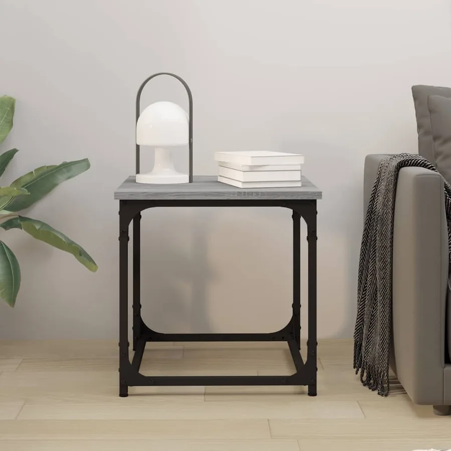 Table d'appoint Sonoma gris 40x40x40 cm Bois d'ingénierie - 3