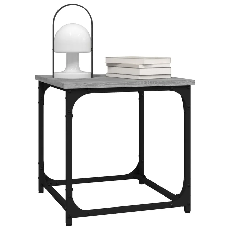 Table d'appoint Sonoma gris 40x40x40 cm Bois d'ingénierie - 4