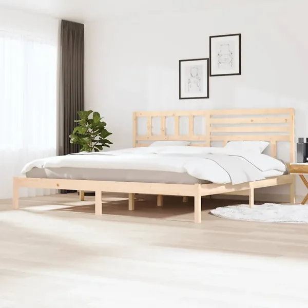 Cadre de lit sans matelas bois massif de pin 200x200 cm