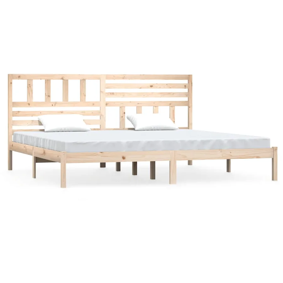 Cadre de lit sans matelas bois massif de pin 200x200 cm - 2