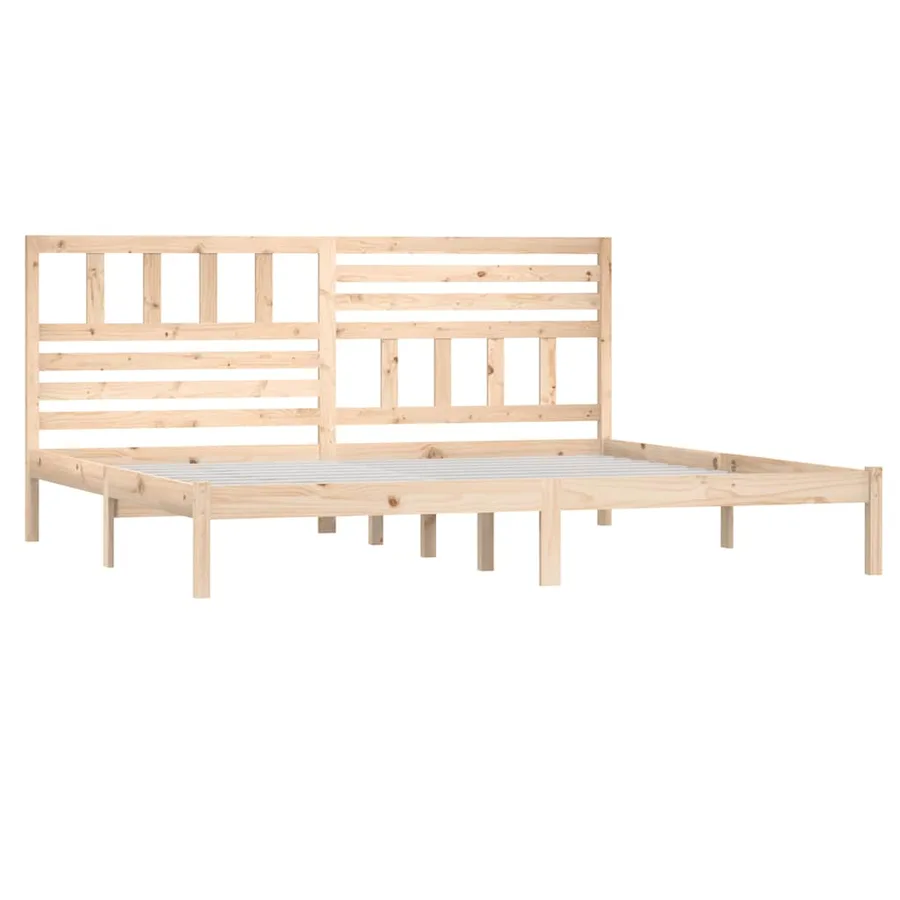 Cadre de lit sans matelas bois massif de pin 200x200 cm - 3