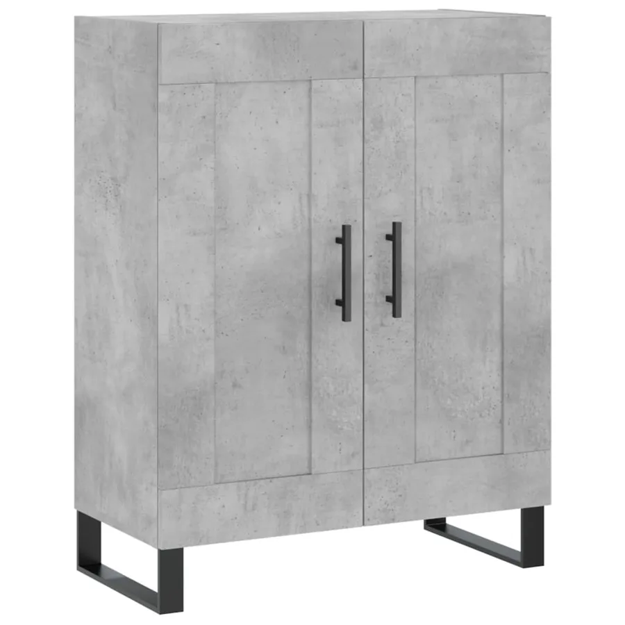Buffet gris béton 69,5x34x90 cm bois d'ingénierie - 2