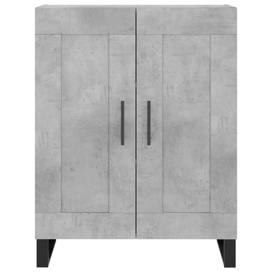 Buffet gris béton 69,5x34x90 cm bois d'ingénierie - 5
