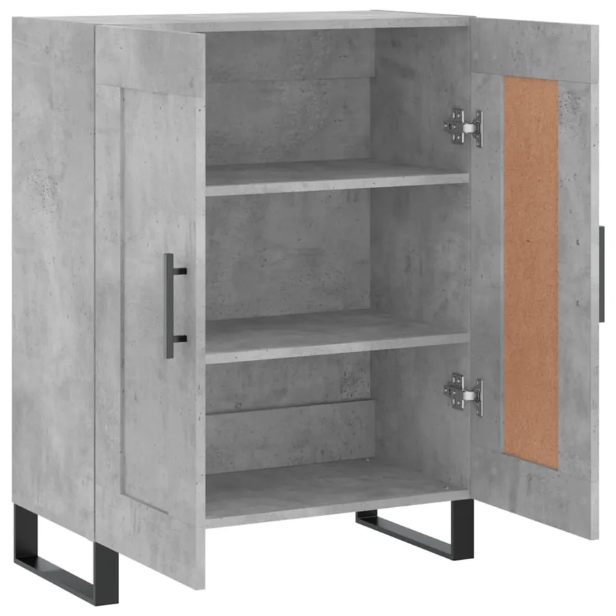 Buffet gris béton 69,5x34x90 cm bois d'ingénierie - 6
