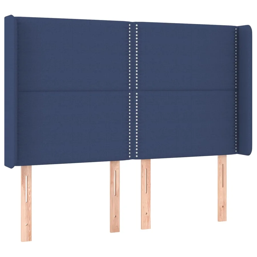 Sommier à lattes de lit matelas LED Bleu 140x200 cm Tissu - 7