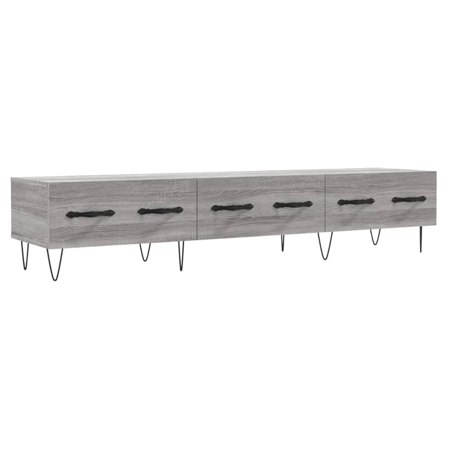 Meuble TV sonoma gris 150x36x30 cm bois d'ingénierie - 2