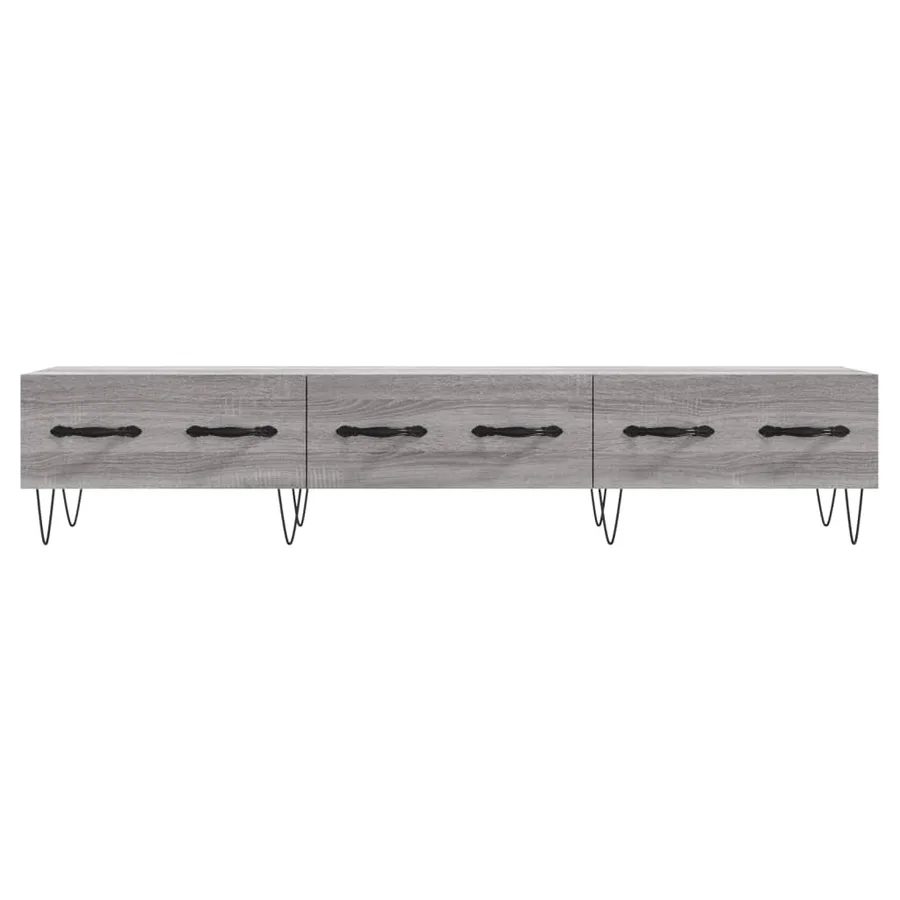 Meuble TV sonoma gris 150x36x30 cm bois d'ingénierie - 5