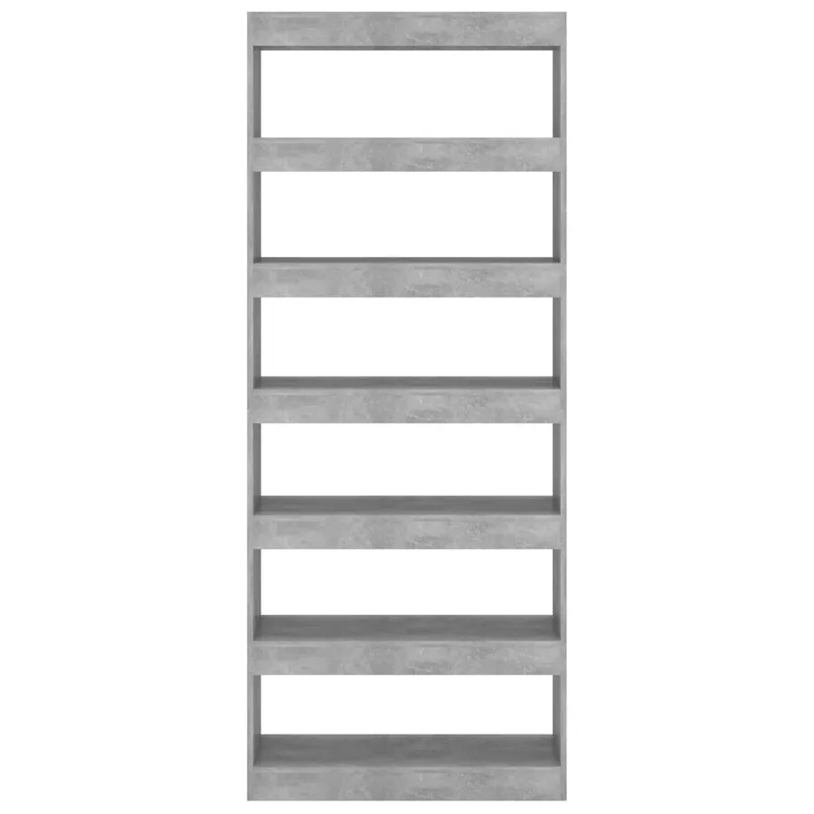 Bibliothèque/Séparateur de pièce Gris béton Bois d'ingénierie - 5