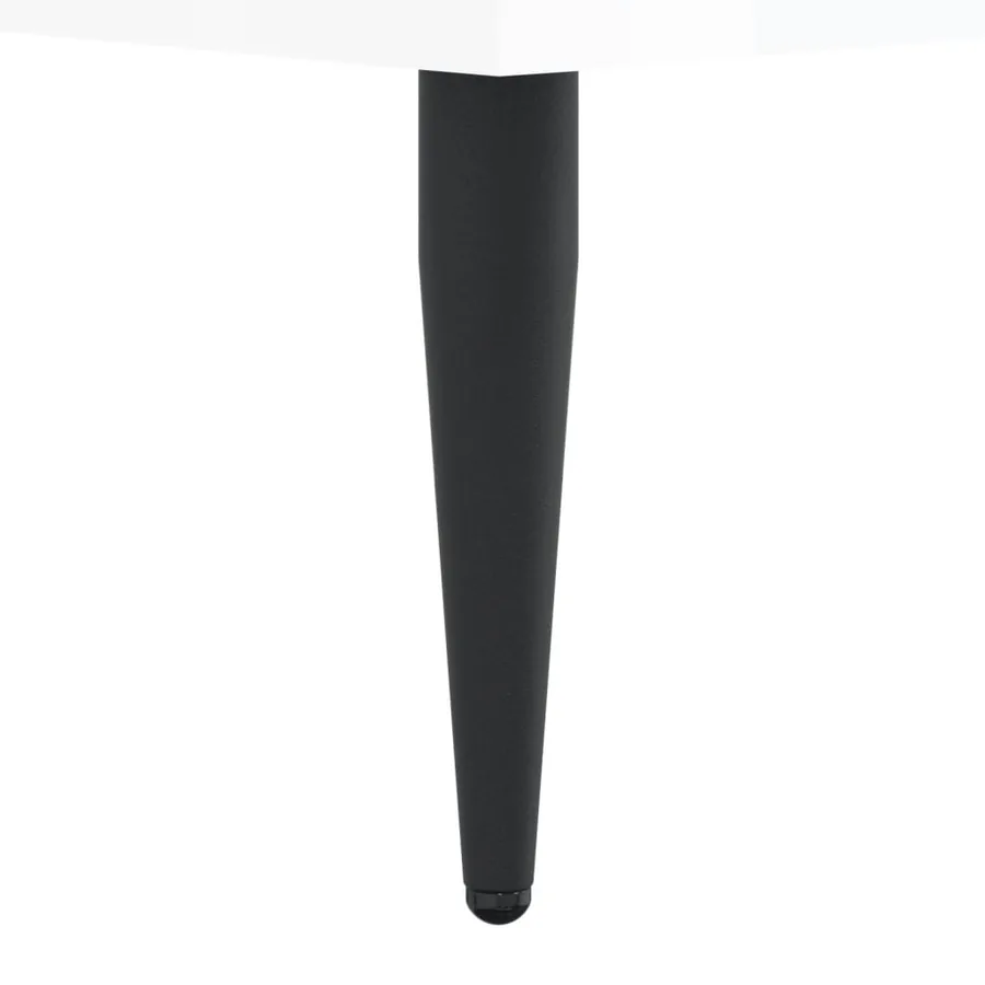 Cadre de lit sans matelas blanc brillant 75x190 cm - 8