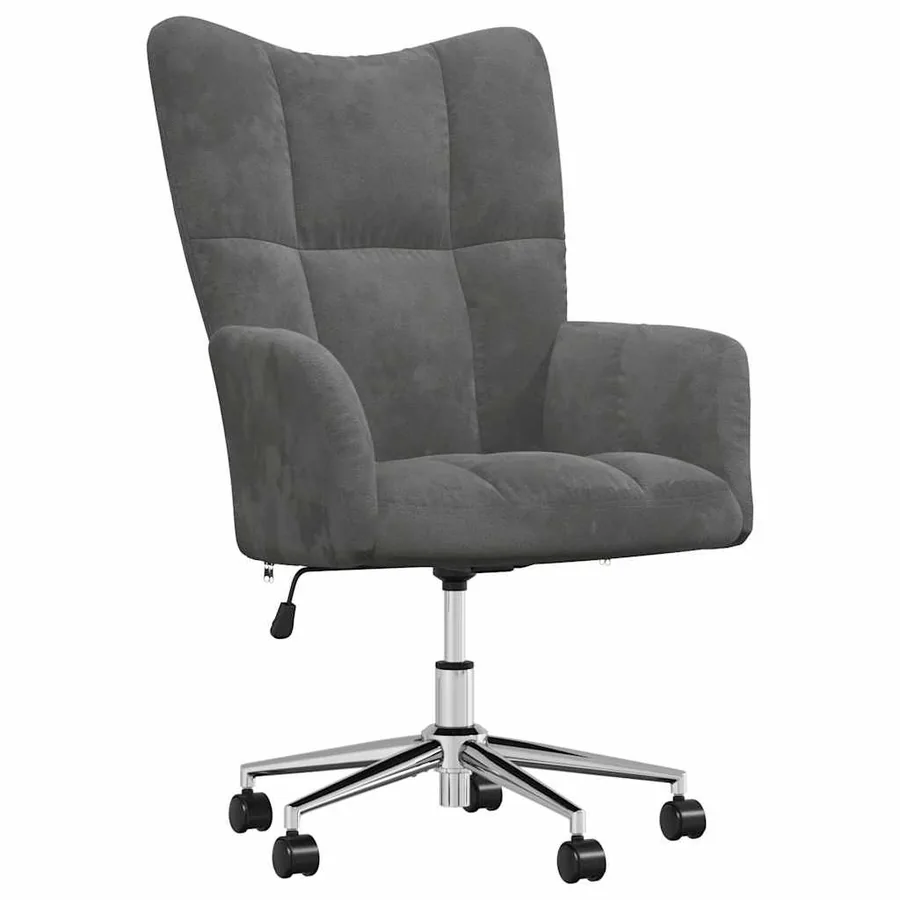 Chaise de relaxation Gris foncé Velours - 2
