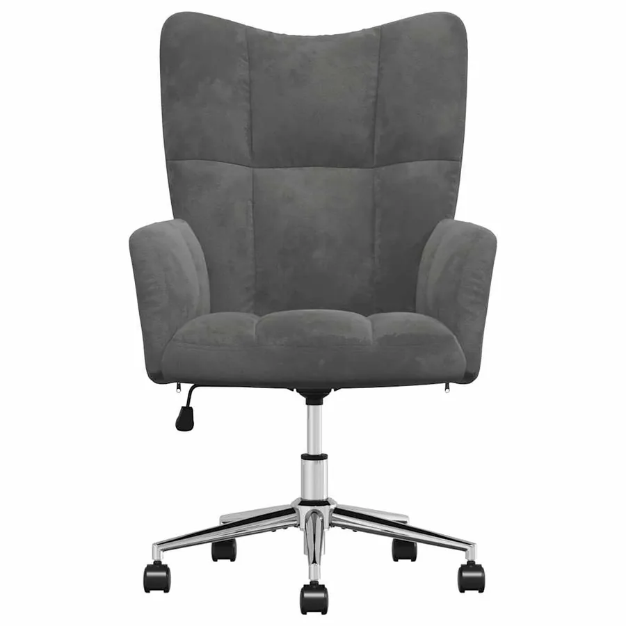 Chaise de relaxation Gris foncé Velours - 3