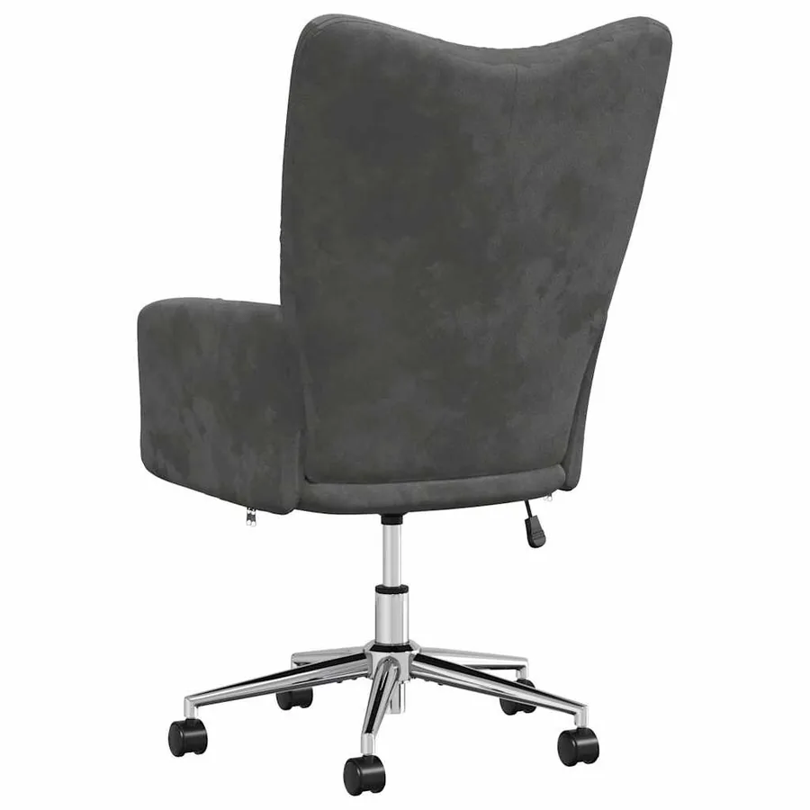 Chaise de relaxation Gris foncé Velours - 5