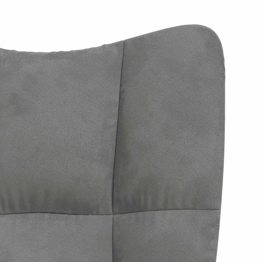 Chaise de relaxation Gris foncé Velours - 6