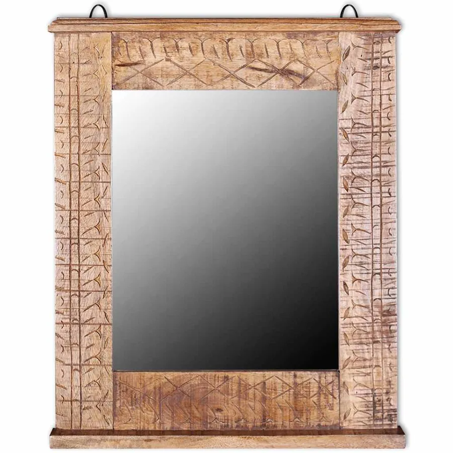 Meuble de salle de bain avec miroir Bois massif de manguier - 11