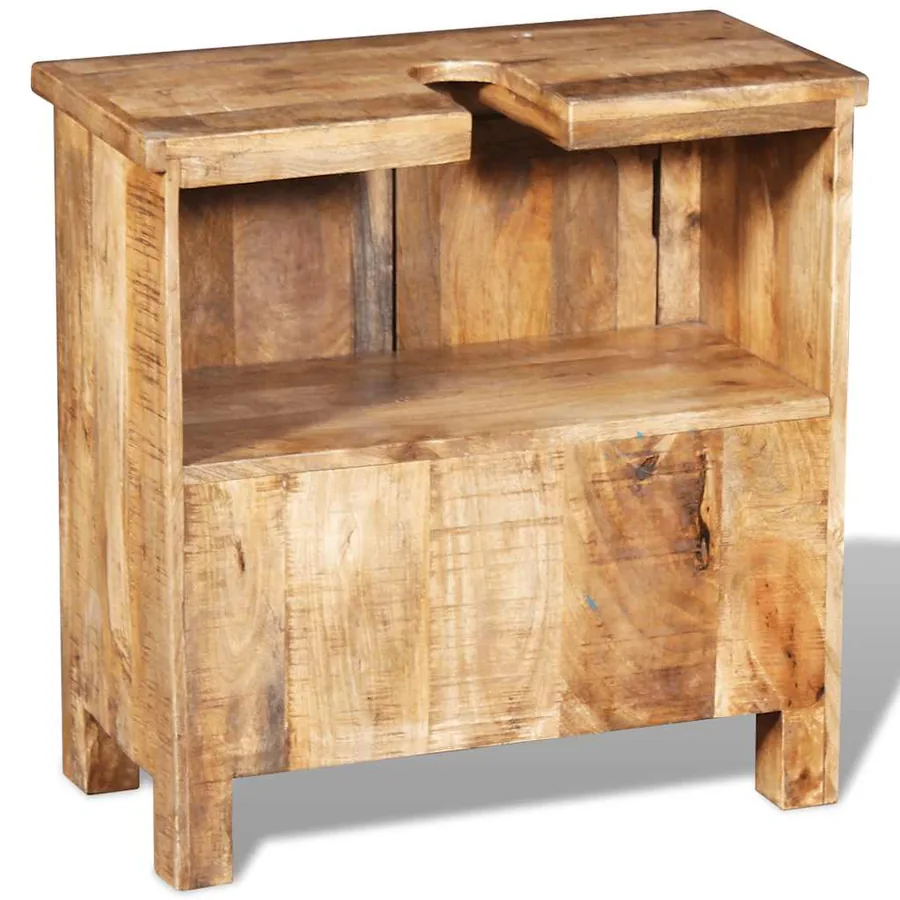 Meuble de salle de bain avec miroir Bois massif de manguier - 15