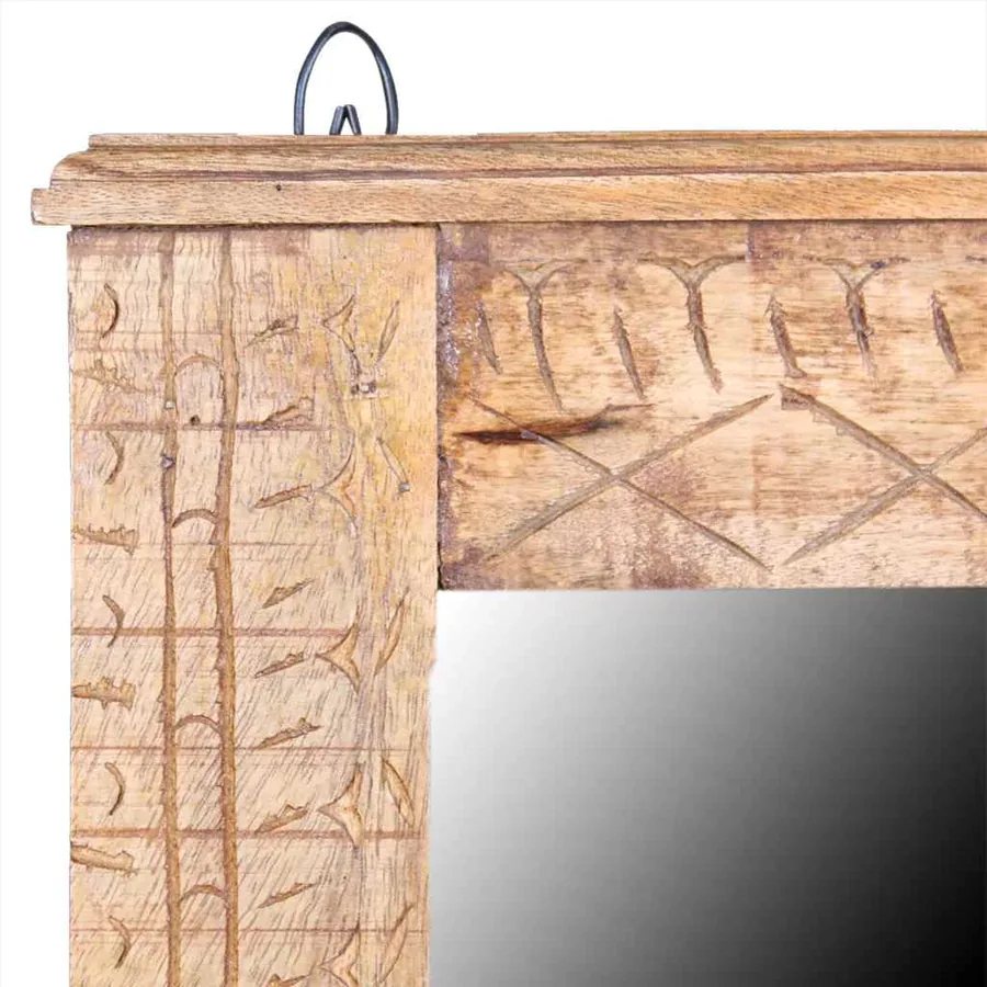 Meuble de salle de bain avec miroir Bois massif de manguier - 19