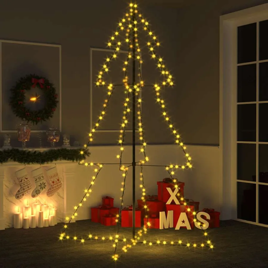 Arbre de Noël cône 240 LED d'intérieur/d'extérieur 118x180 cm