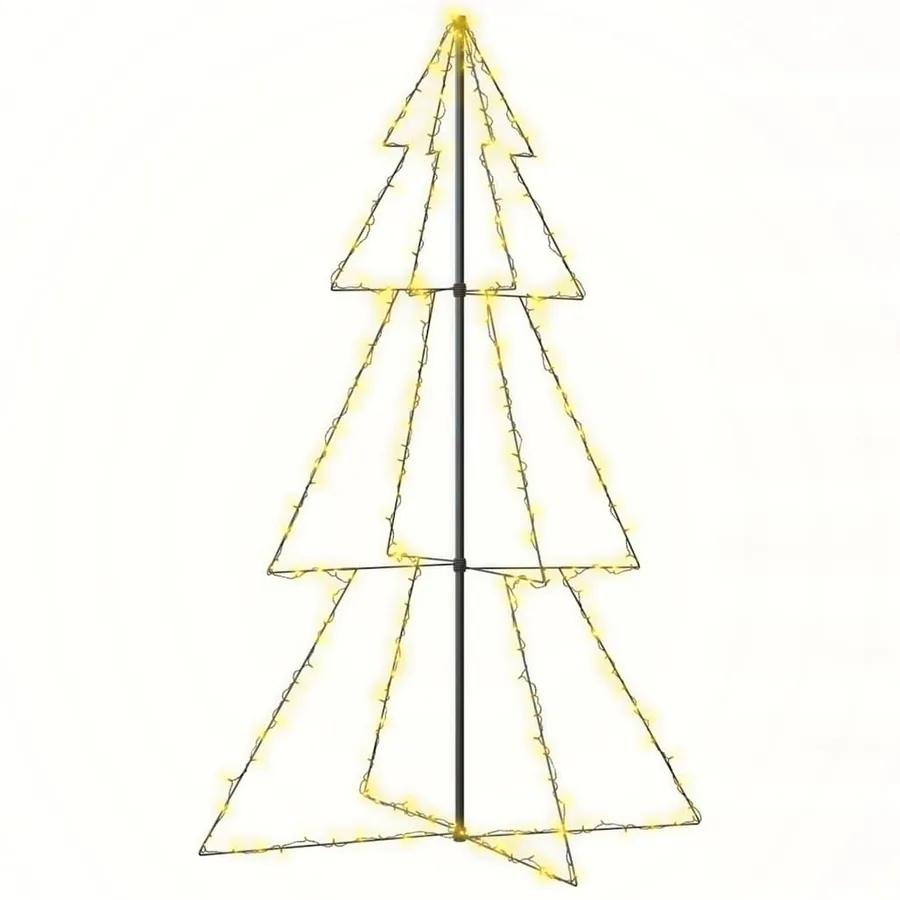 Arbre de Noël cône 240 LED d'intérieur/d'extérieur 118x180 cm - 2