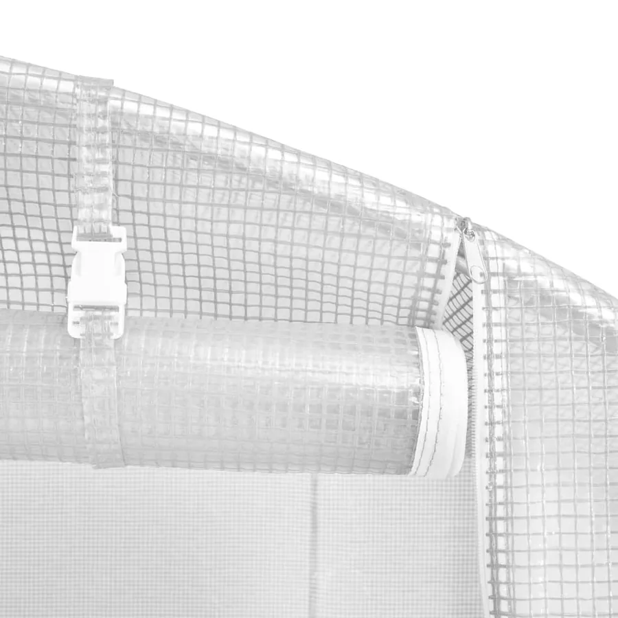 Serre avec cadre en acier Blanc 12 m² 4x3x2 m - 8