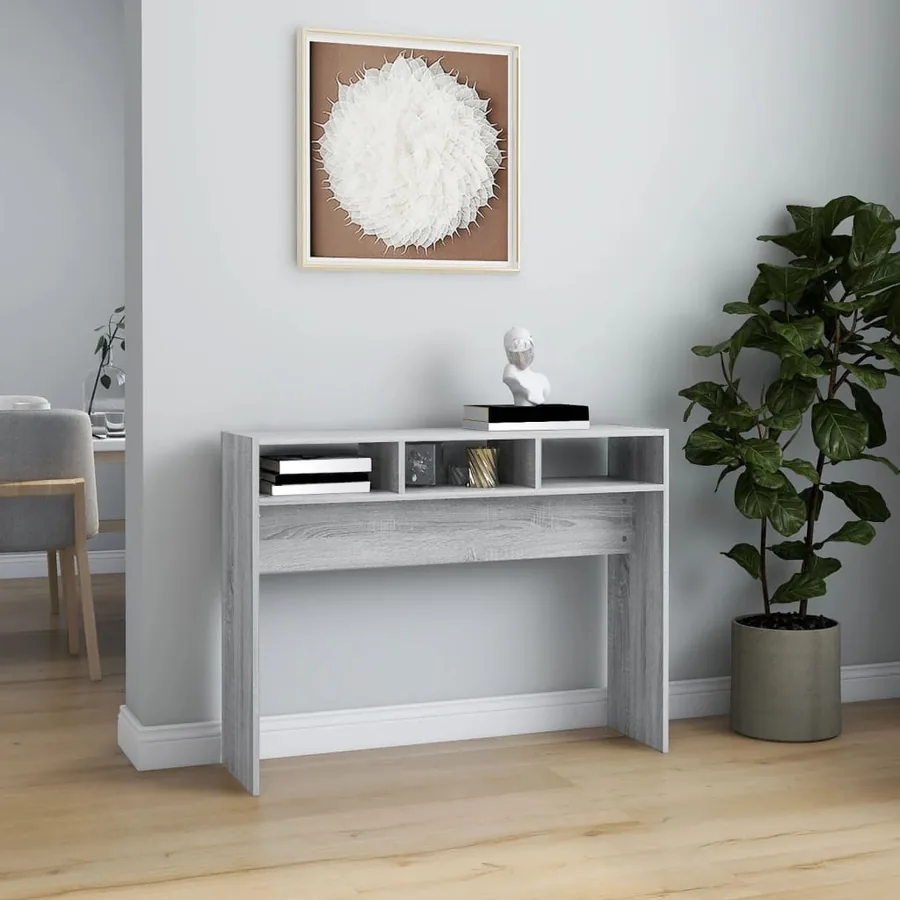 Table console Sonoma gris 105x30x80 cm Bois d'ingénierie - 3