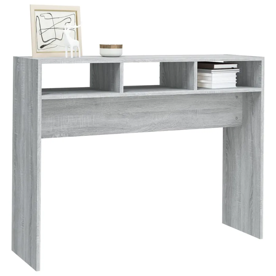 Table console Sonoma gris 105x30x80 cm Bois d'ingénierie - 6