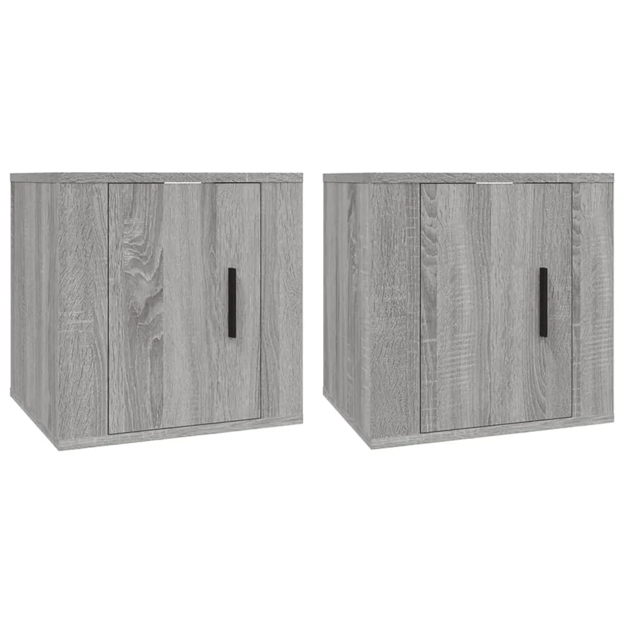 Meubles TV muraux 2 pcs Sonoma gris 40x34,5x40 cm - 2